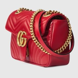 GG Marmont small matelassé shoulder bag & GG Marmont card case wallet